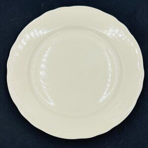 Homer Laughlin 10.5" Vintage Restaurant Ware Ivory Scalloped Dinner Plate